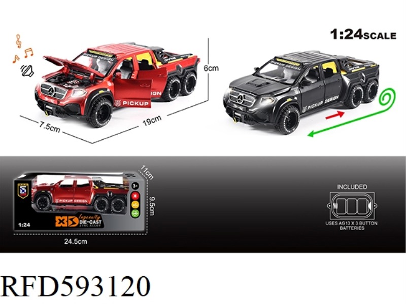 ENGLISH 1:24 ALLOY MERCEDES-BENZ X-CLASS EXY 6X6 CAR MODEL
