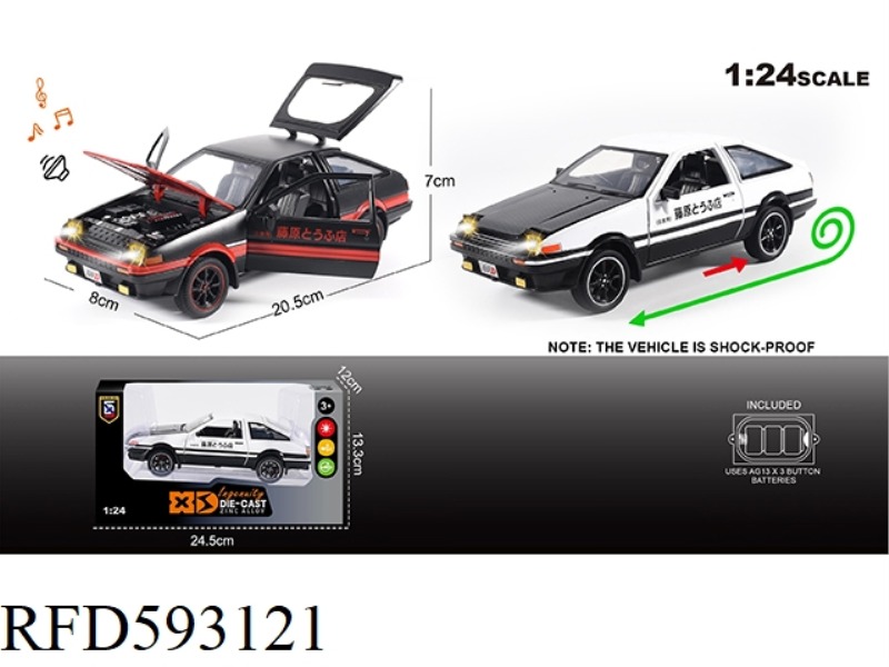 ENGLISH 1:24 ALLOY TOYOTA AE86 CAR MODEL