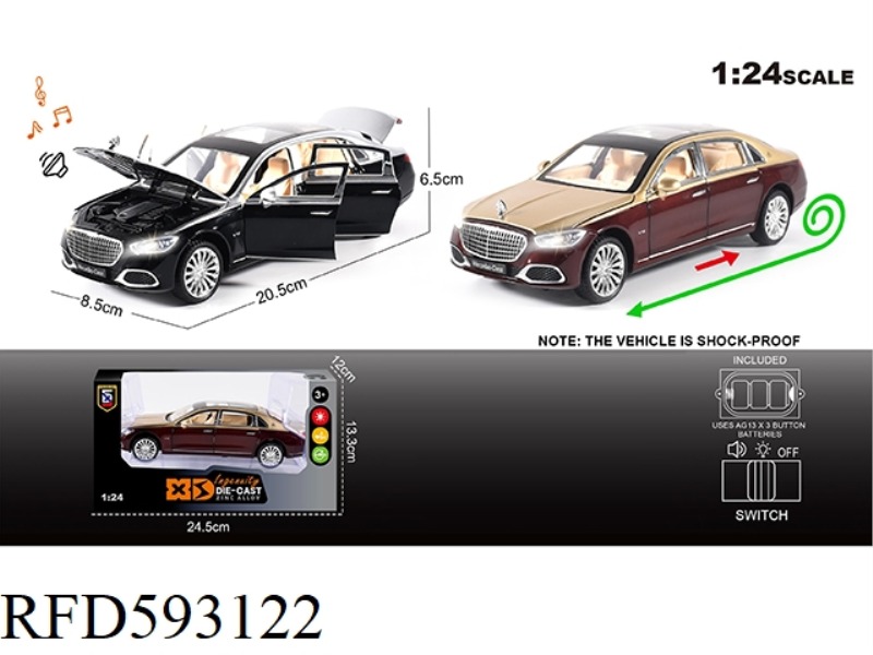 ENGLISH 1:24 ALLOY BENZ MAIBAKH S680 CAR MODEL