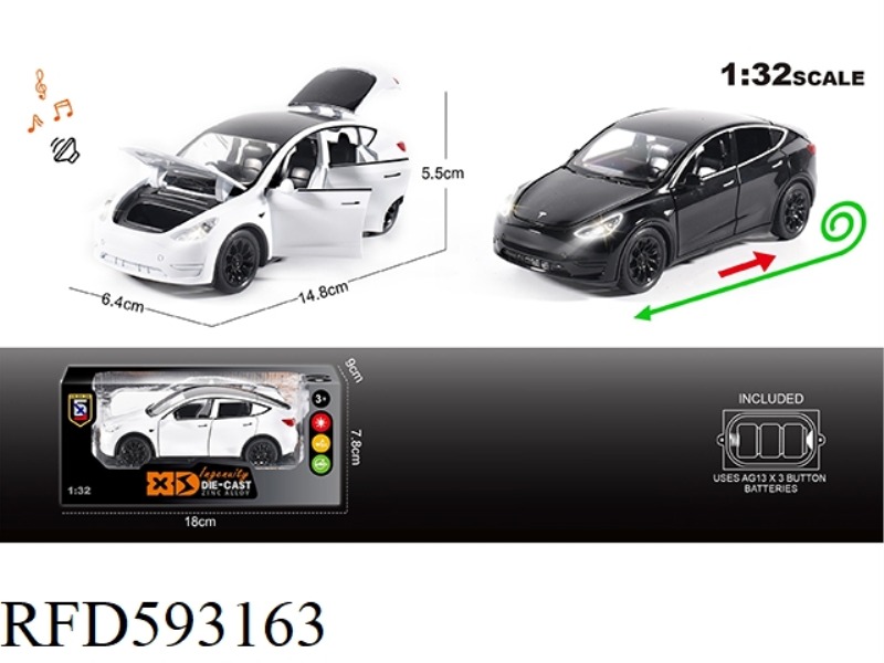 ENGLISH 1:32 ALLOY TESLA MODLE Y CAR MODEL