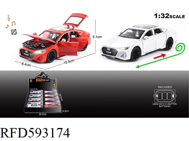 ENGLISH 1:32 ALLOY AUDI RS7 CAR MODEL 8PCS