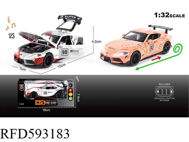 ENGLISH 1:32 ALLOY LIGHTING SOUND EFFECT TOYOTA NIU MOWANG CIRCUIT MODEL
