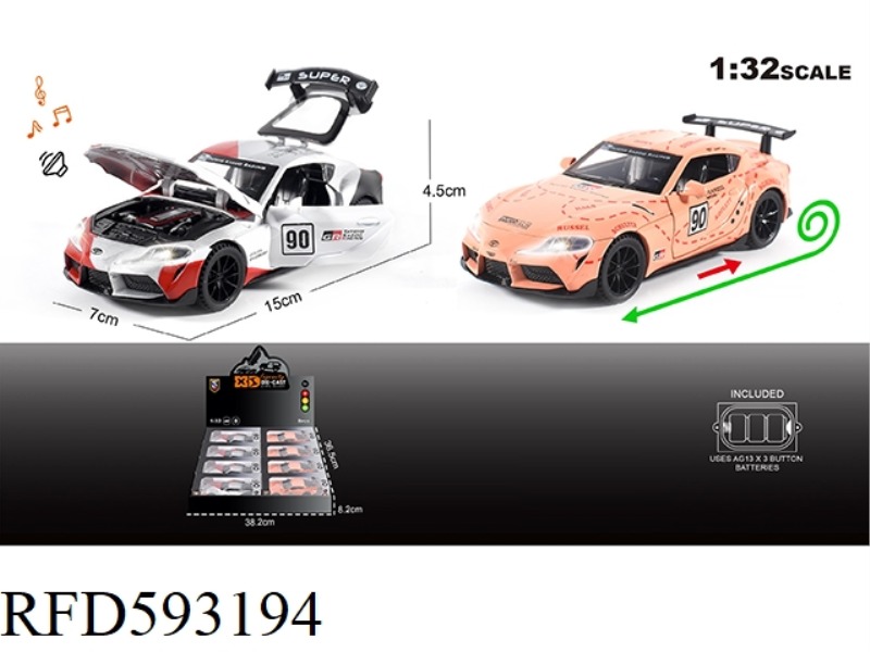 ENGLISH 1:32 ALLOY LIGHTING SOUND EFFECT TOYOTA NIU MOWANG TRACK MODEL 8PCS