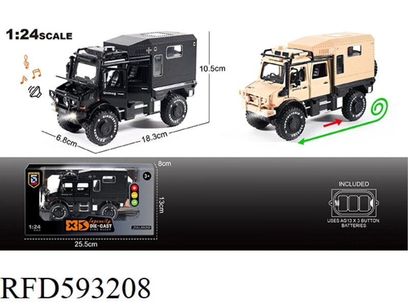 ENGLISH 1:24 ALLOY MERCEDES-BENZ-UNIMOC CLIMBER OFF-ROAD RV MODEL