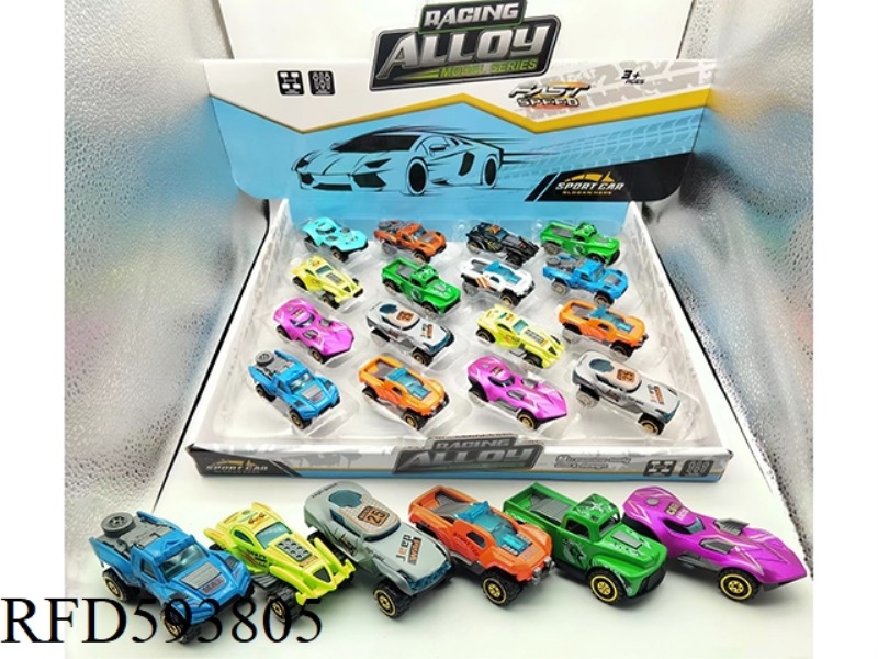 SLIDING ALLOY CLASSIC CAR 6 MIXED 16PCS