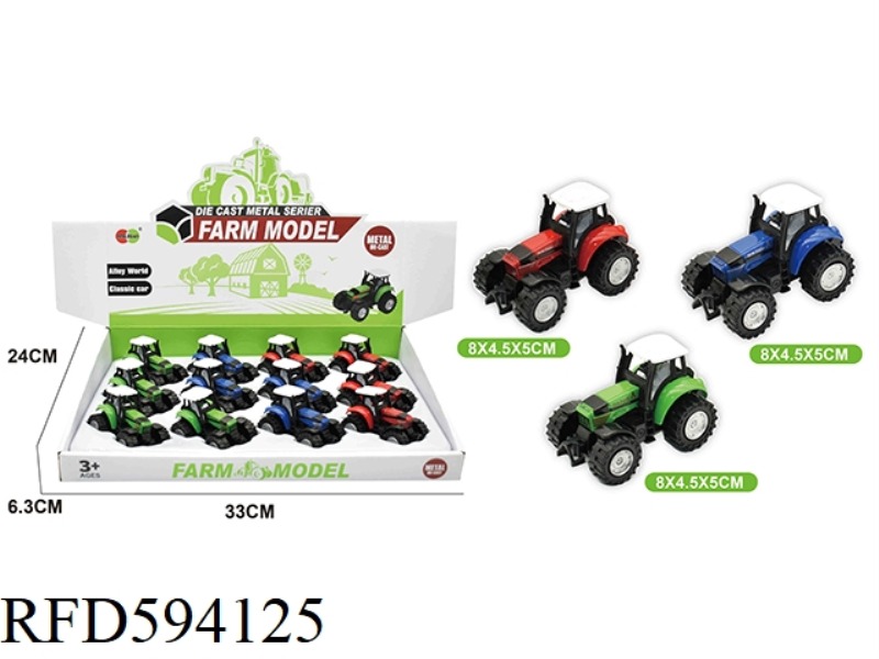 12PCS ALLOY SLIDING FARMER'S LOCOMOTIVE