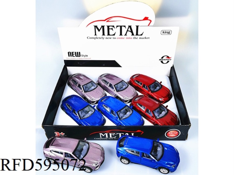 1:32 ALLOY SIMULATION CAR MODEL TRI-COLOR MIXED PACK 6PCS