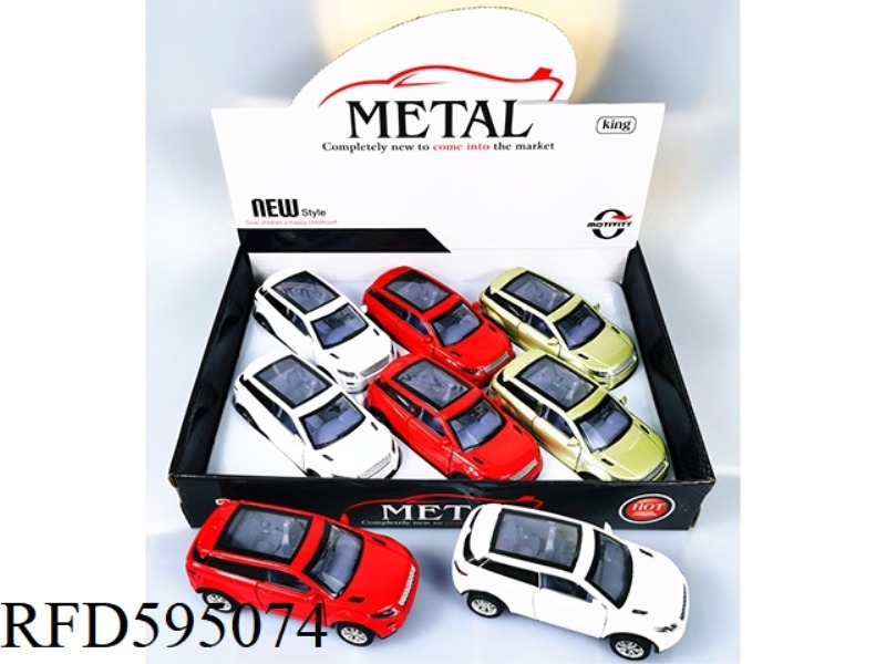 1:32 ALLOY SIMULATION CAR MODEL TRI-COLOR MIXED PACK 6PCS