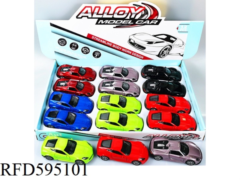 1:32 ALLOY SIMULATION CAR MODEL, TWO MODELS MIXED WITH 12PCS