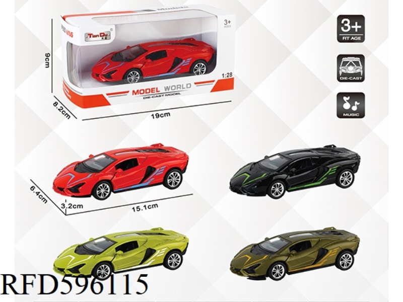 1:28 ARTIFICIAL BOILBACK ALLOY THREE-DOOR LAMBORGHINI POISON LIGHT MUSIC