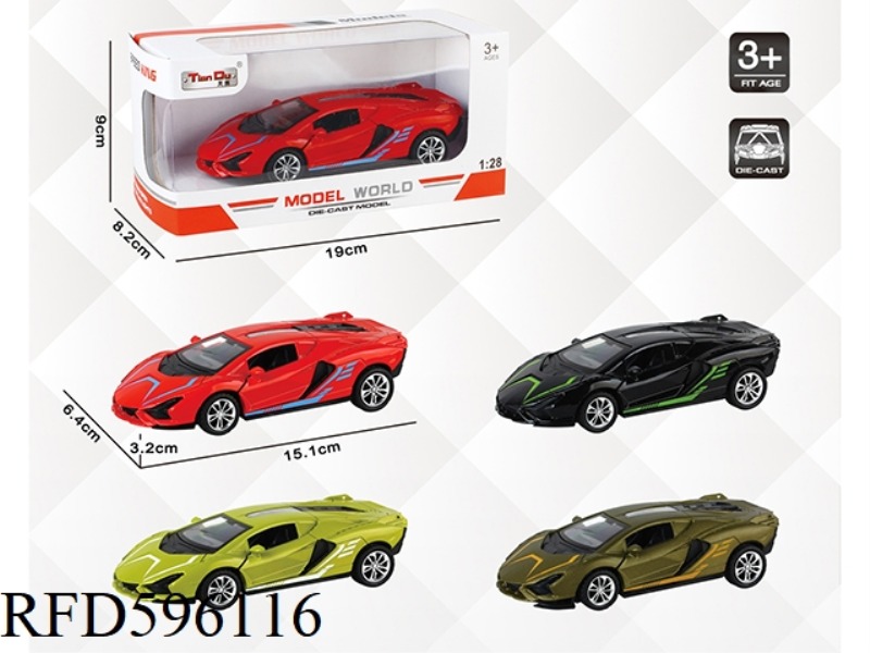 1:28 ARTIFICIAL BOILBACK ALLOY THREE-DOOR LAMBORGHINI POISON