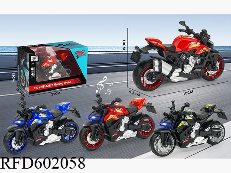 1:12 ALLOY MOTORCYCLE KAWASAKI COBRA JAI LIGHT MUSIC (1 PACK)