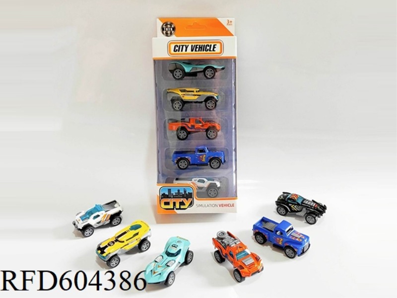 1:64 ALLOY PULLBACK VEHICLE (5PCS)