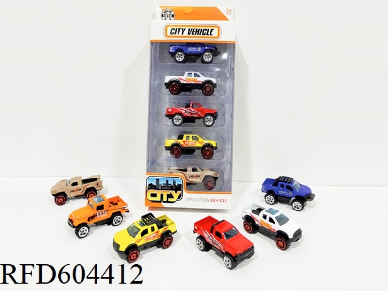 1:64 ALLOY SKATING PICKUP TRUCK SET (5PCS)