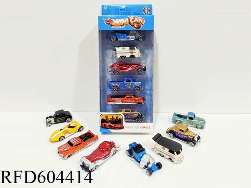 1:64 ALLOY SKATING CLASSIC CAR SET (6PCS)