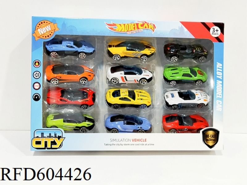 1:64 ALLOY SKATING RACING SET (12PCS)