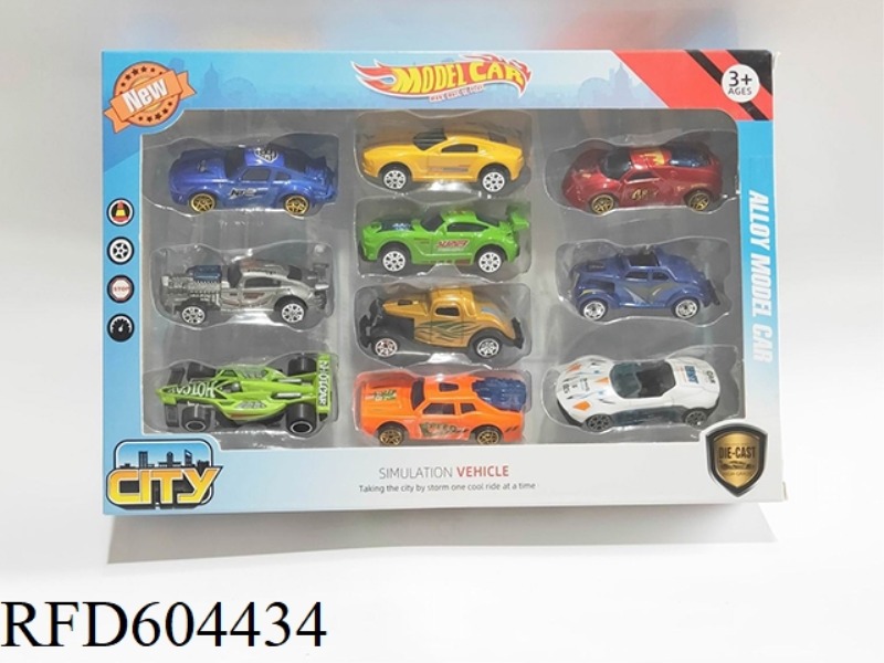 1:64 ALLOY SCOOTER WITH ALLOY F1 RACING CAR (10PCS)