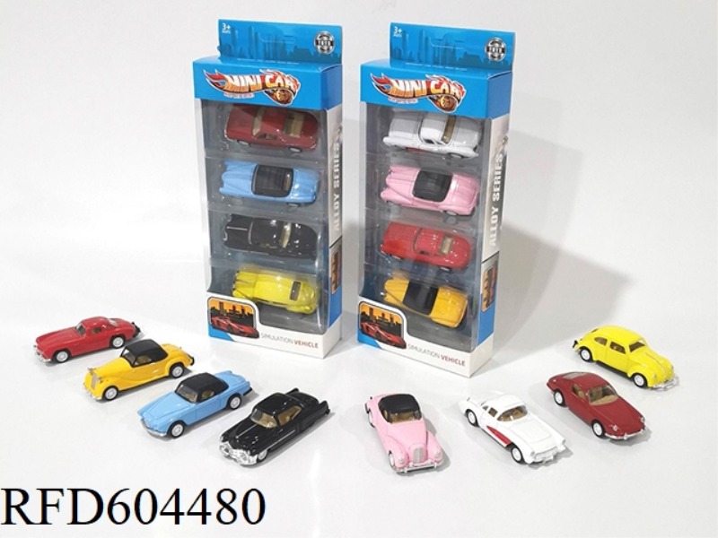ALLOY PULLBACK CLASSIC CAR SET