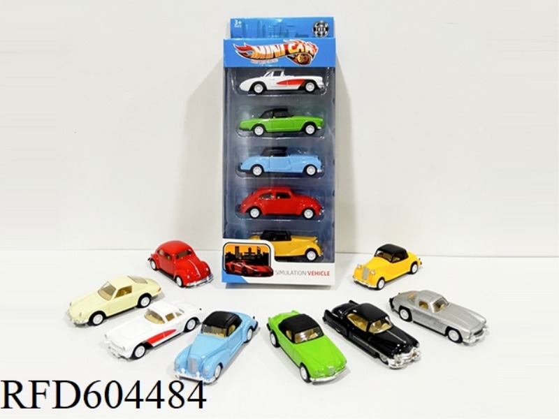 ALLOY RETURN CLASSIC CAR SET (5PCS)