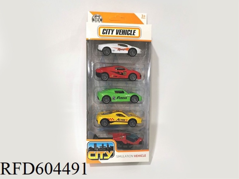 ALLOY PULLBACK RACING/AIRCRAFT SET (5PCS)