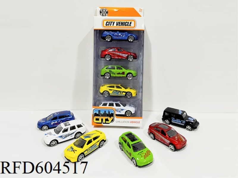 ALLOY GLIDING SUV MODEL SET (5PCS)