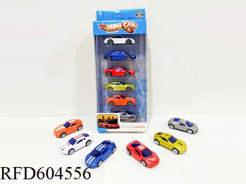 ALLOY SKATING SPORTS CAR SET (6PCS)