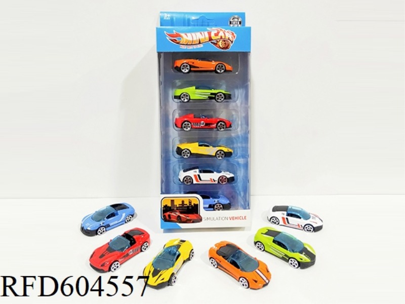ALLOY SKATING SPORTS CAR SET (6PCS)