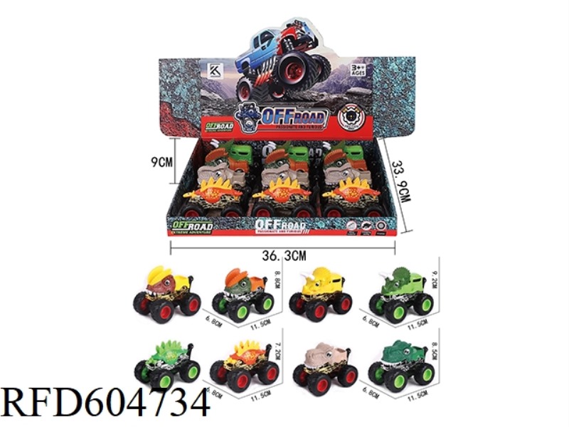 BIGFOOT ALLOY INERTIAL CAR 12PCS