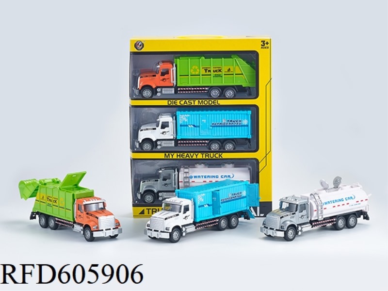 1:28 AMERICAN MIXED COLOR PULL-BACK ALLOY CITY CAR