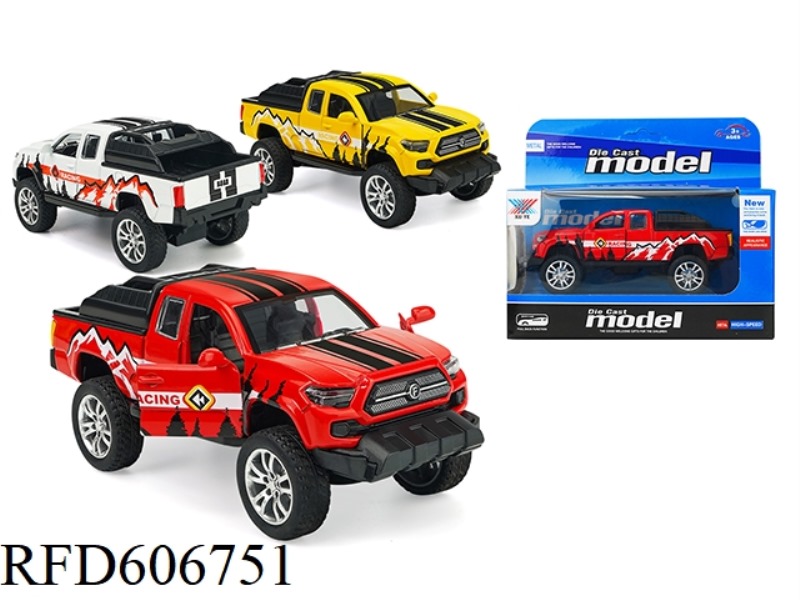1:32 OFF-ROAD ALLOY CAR TACOMA BOOMERANG 2 DOORS OPEN