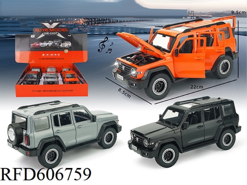 1:24TANK-300 ALLOY MODEL COMEBACK 6 DOORS LIGHT MUSIC 6PCS