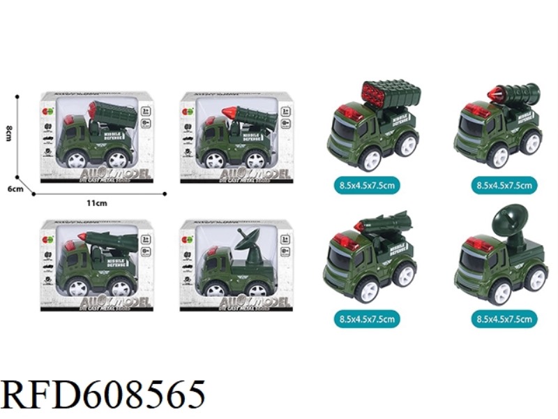 ALLOY PULL-BACK MILITARY VEHICLE