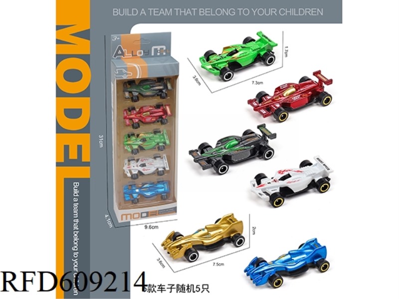 5 ONLY FITTED WITH SLIDING ALLOY F1 CARS