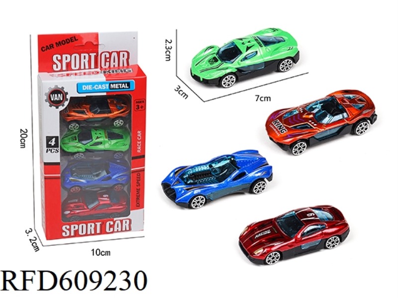 4 ONLY SLIDING ALLOY SPORTS CAR (PEARLESCENT)