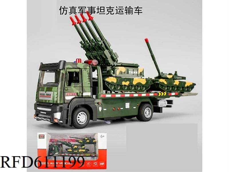 ALLOY MILITARY FLATBED TRAILER +2 TANKS
