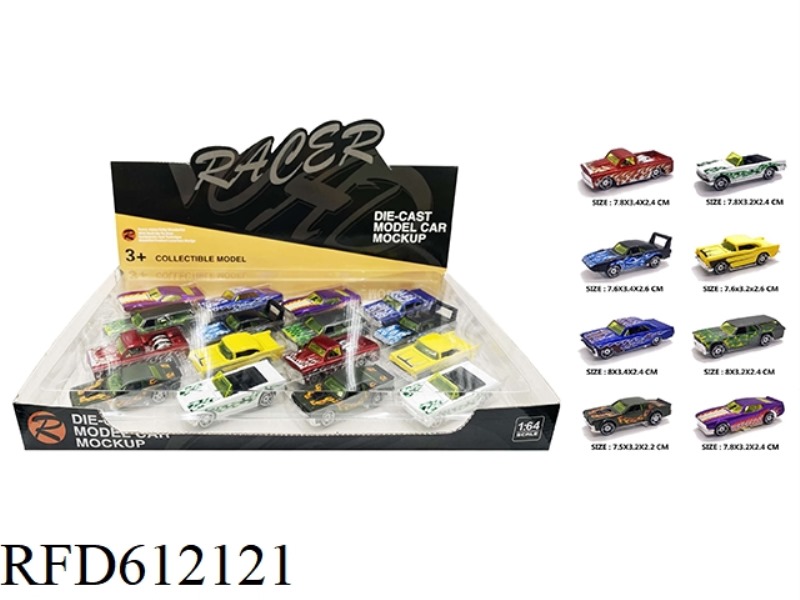 1:64 ALLOY MUSCLE CAR 16PCS