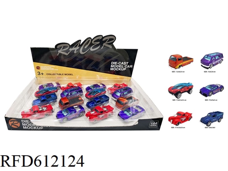 1:64 ALLOY CLASSIC CAR 16PCS