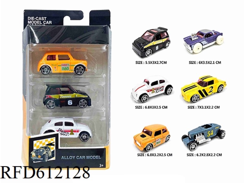 1:64 ALLOY CLASSIC CAR 3 BOXES.