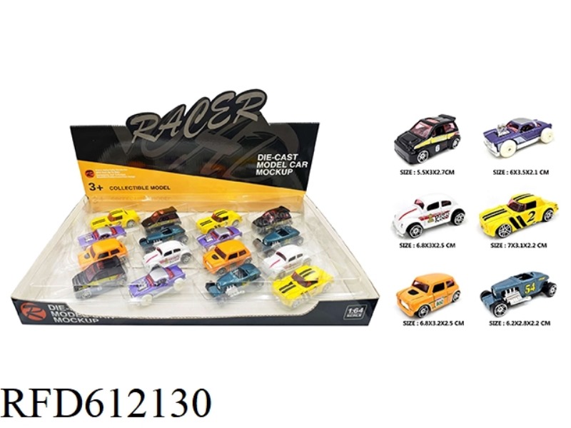1:64 ALLOY CLASSIC CAR 16PCS