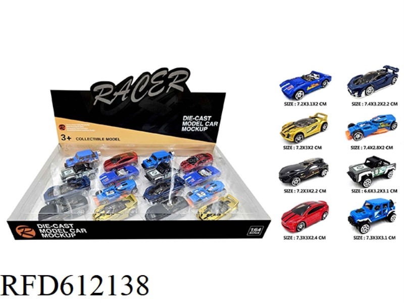 1:64 ALLOY MUSCLE CAR 16PCS