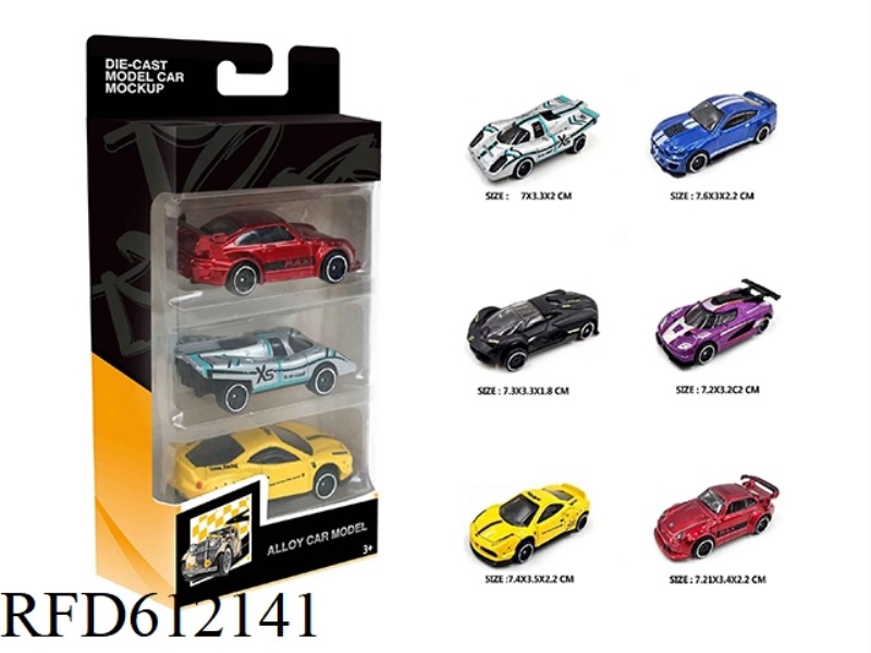 1:64 ALLOY CAR 6 MODELS 3 BOXES