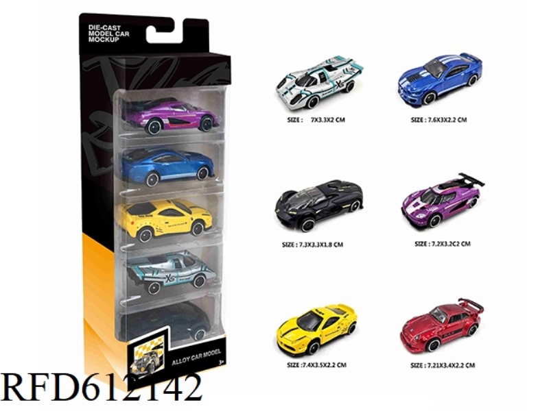 1:64 ALLOY CAR 6 MODELS 5 BOXES.