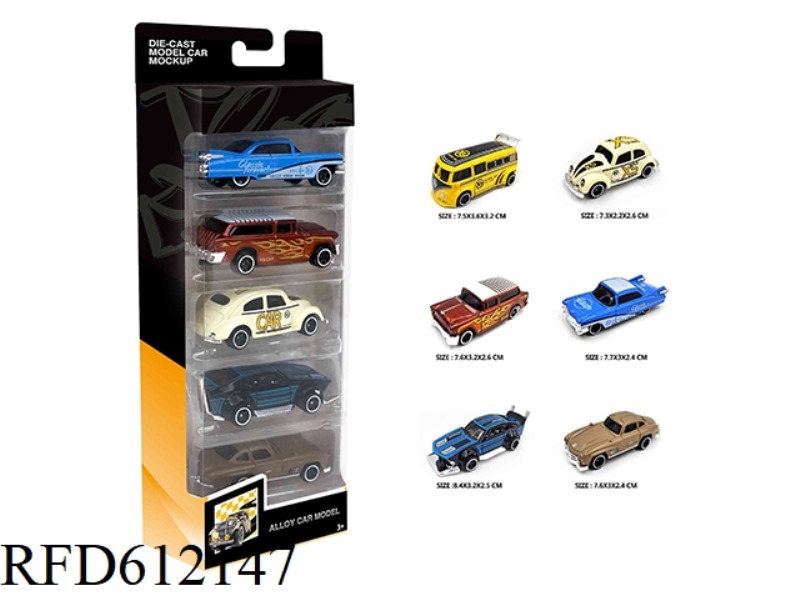 1:64 ALLOY CAR 6 MODELS 5 BOXES.