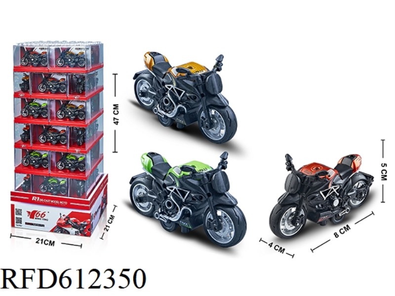 1:16 ALLOY RACER MOTORCYCLE (WITH ACRYLIC FRAME)