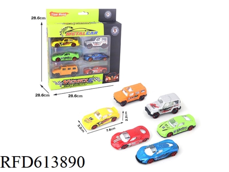 1:64 ALLOY SPORTS CAR (6 ONLY)