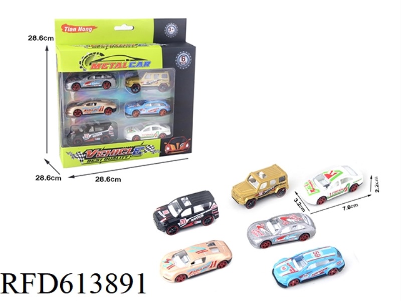 1:64 ALLOY SPORTS CAR (6 ONLY)