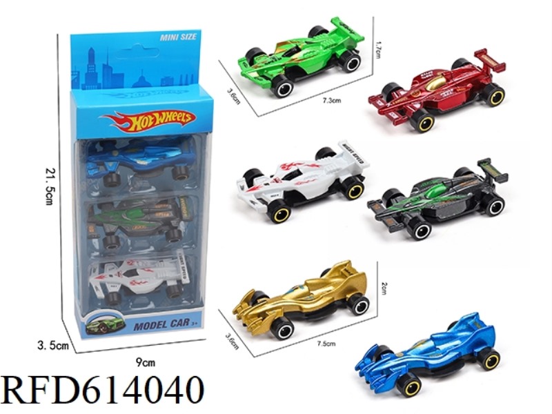 3 ONLY FITTED WITH SLIDING ALLOY F1 CARS