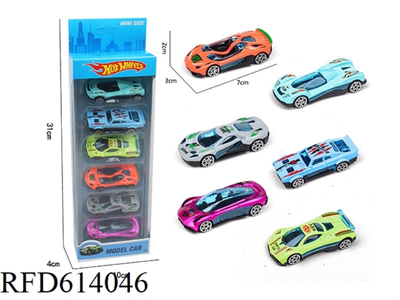 6 ONLY EQUIPPED WITH SLIDING ALLOY SPORTS CARS