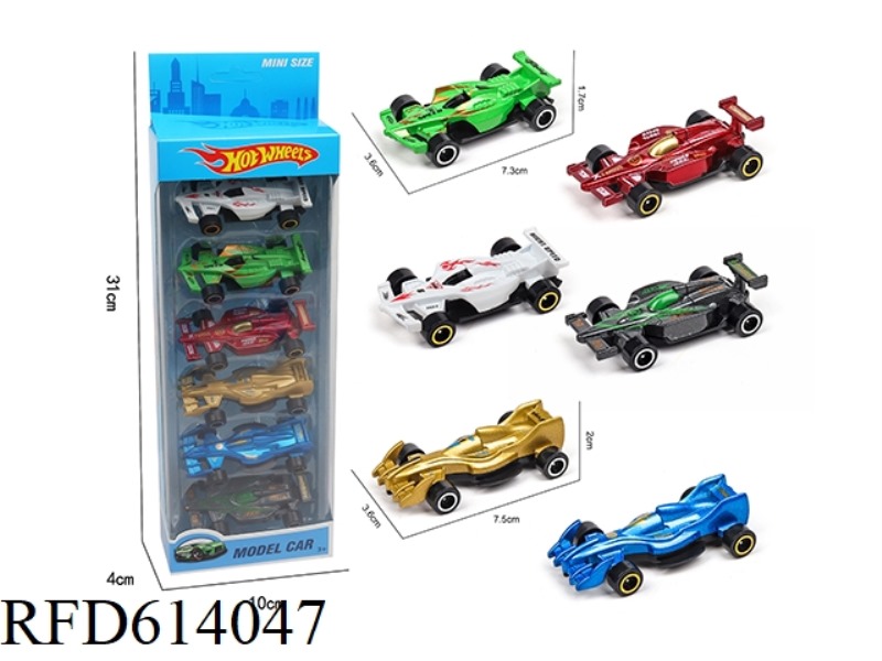 6 ONLY FITTED WITH SLIDING ALLOY F1 CARS
