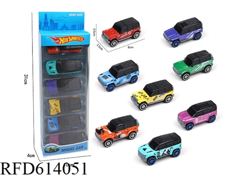 6 ONLY EQUIPPED WITH SLIDING ALLOY SUVS